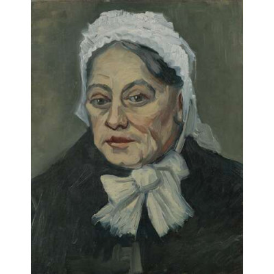 Голова пожилой женщины в белом чепце (Head of an Old Woman in a White Cap), 1885 b