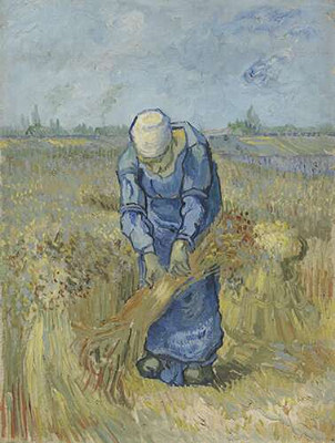 Крестьянка, вяжущая снопы (по мотивам Милле) (Peasant Woman Binding Sheaves (after Millet), 1889