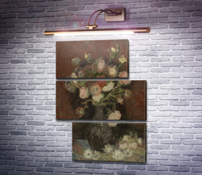 Ваза с китайскими астрами и гладиолусами (Vase with Chinese Asters and Gladioli), 1886