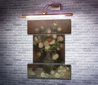 Ваза с китайскими астрами и гладиолусами (Vase with Chinese Asters and Gladioli), 1886