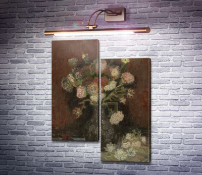 Ваза з китайськими астрами і гладіолусами (Vase with Chinese Asters and Gladioli), 1886