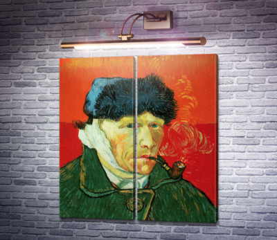 Автопортрет с перевязанным ухом и трубкой (Self Portrait with Bandaged Ear and Pipe), 1889