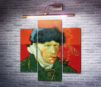 Автопортрет с перевязанным ухом и трубкой (Self Portrait with Bandaged Ear and Pipe), 1889