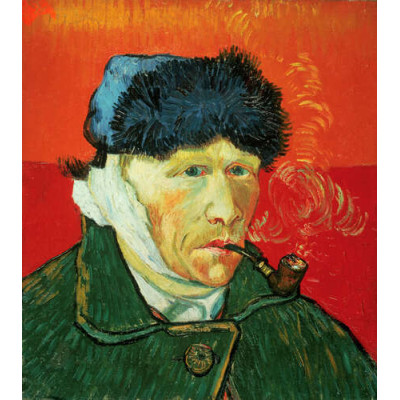 Автопортрет с перевязанным ухом и трубкой (Self Portrait with Bandaged Ear and Pipe), 1889