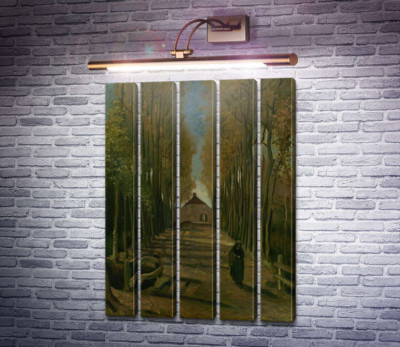 Тополина алея на заході (Avenue of Poplars at Sunset), 1884