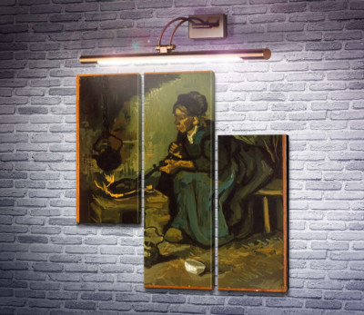 Крестьянка готовит у камина (Peasant Woman Cooking by a Fireplace), 1885