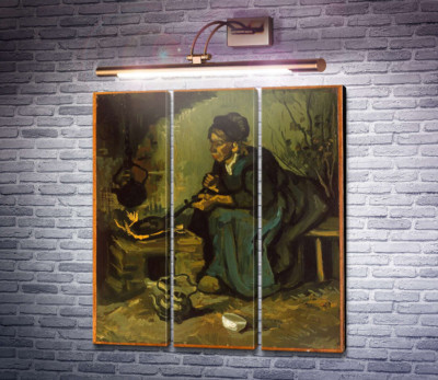 Селянка готує біля каміна (Peasant Woman Cooking by a Fireplace), 1885