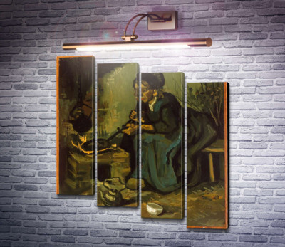 Селянка готує біля каміна (Peasant Woman Cooking by a Fireplace), 1885