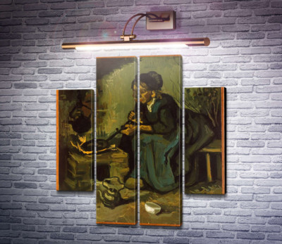 Крестьянка готовит у камина (Peasant Woman Cooking by a Fireplace), 1885