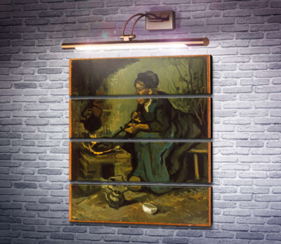Селянка готує біля каміна (Peasant Woman Cooking by a Fireplace), 1885