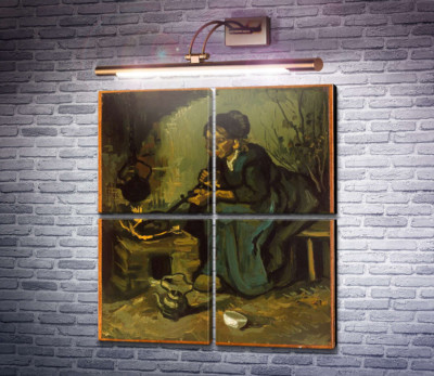 Селянка готує біля каміна (Peasant Woman Cooking by a Fireplace), 1885