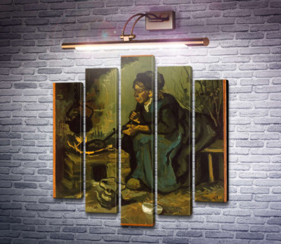 Селянка готує біля каміна (Peasant Woman Cooking by a Fireplace), 1885