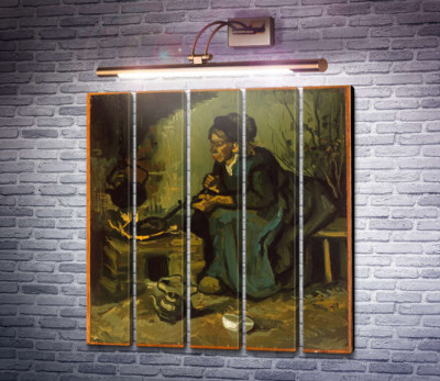 Селянка готує біля каміна (Peasant Woman Cooking by a Fireplace), 1885