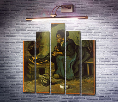 Селянка готує біля каміна (Peasant Woman Cooking by a Fireplace), 1885