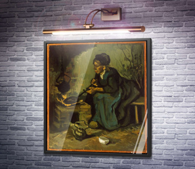 Селянка готує біля каміна (Peasant Woman Cooking by a Fireplace), 1885
