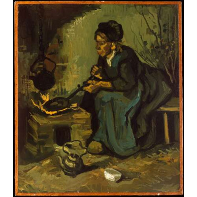 Крестьянка готовит у камина (Peasant Woman Cooking by a Fireplace), 1885
