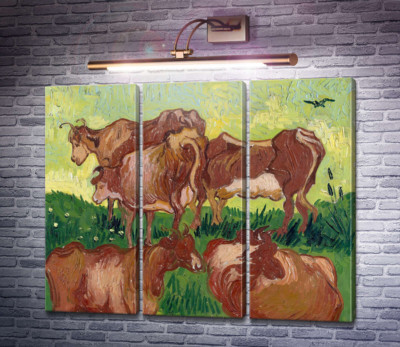 Коровы, по работе Жордэна (Cows (after Jorsaens)), 1890