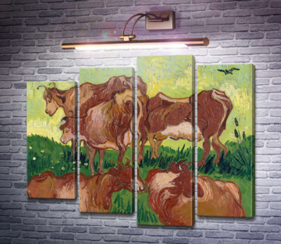Коровы, по работе Жордэна (Cows (after Jorsaens)), 1890