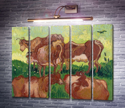 Коровы, по работе Жордэна (Cows (after Jorsaens)), 1890