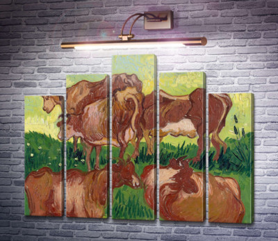 Коровы, по работе Жордэна (Cows (after Jorsaens)), 1890