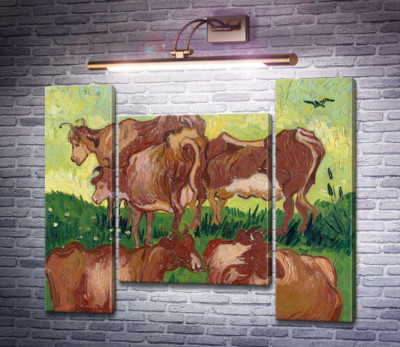 Коровы, по работе Жордэна (Cows (after Jorsaens)), 1890