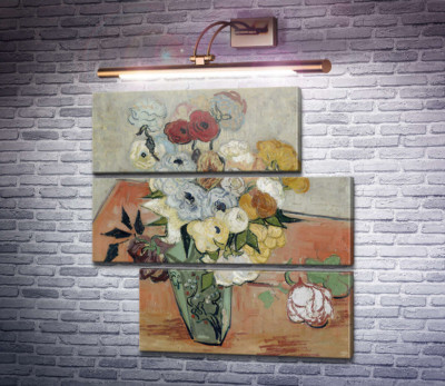 Натюрморт: японська ваза з трояндами і анемонами (Still Life - Japanese Vase with Roses and Anemones), 1890.