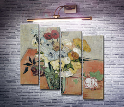 Натюрморт: японська ваза з трояндами і анемонами (Still Life - Japanese Vase with Roses and Anemones), 1890.