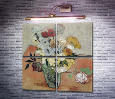 Натюрморт: японська ваза з трояндами і анемонами (Still Life - Japanese Vase with Roses and Anemones), 1890.