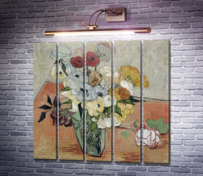 Натюрморт: японська ваза з трояндами і анемонами (Still Life - Japanese Vase with Roses and Anemones), 1890.