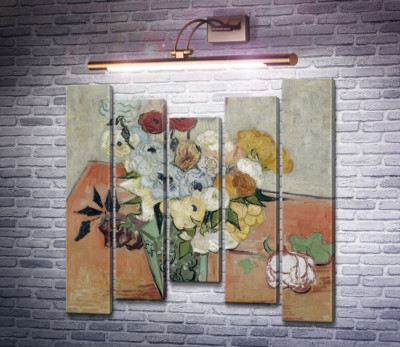 Натюрморт: японська ваза з трояндами і анемонами (Still Life - Japanese Vase with Roses and Anemones), 1890.