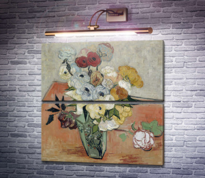 Натюрморт: японська ваза з трояндами і анемонами (Still Life - Japanese Vase with Roses and Anemones), 1890.