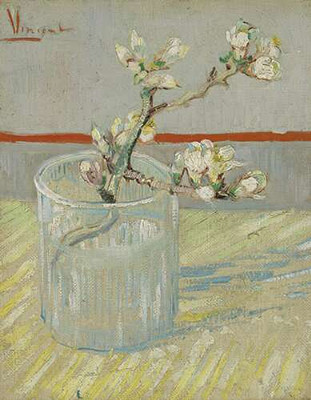 Цветущая ветвь миндаля в стакане (Blossoming Almond Branch in a Glass), 1888