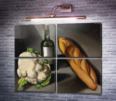 Бутылка и цветная капуста
