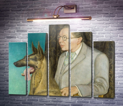 Хуго Ерфурт зі своїм собакою