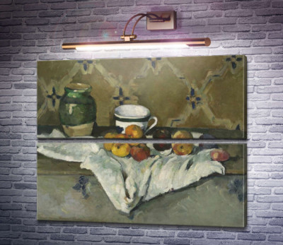 Натюрморт с кувшином, чашкой и яблоками