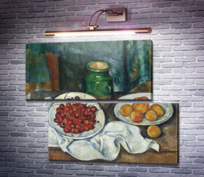 Натюрморт з вишнями і персиками