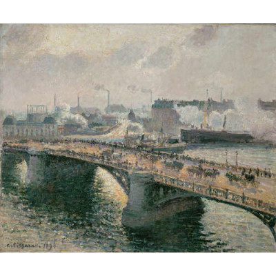 Мост Буальдьё в Руане, заходящее солнце