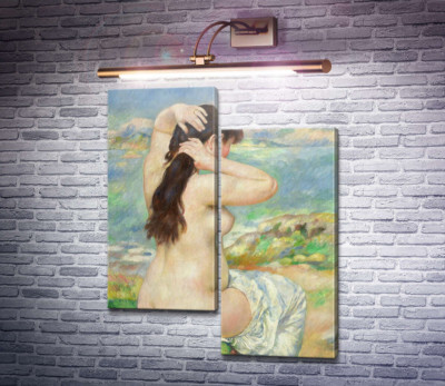 Купальщица, укладывающая волосы