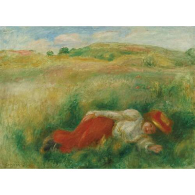 Дівчина, що лежить в траві