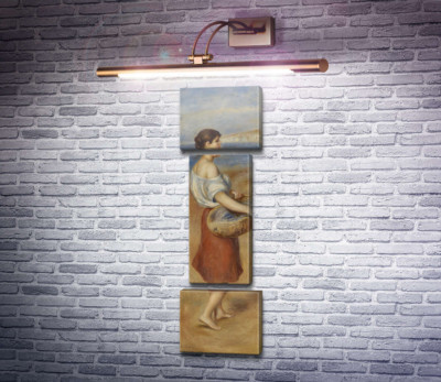 Девушка с корзиной рыбы