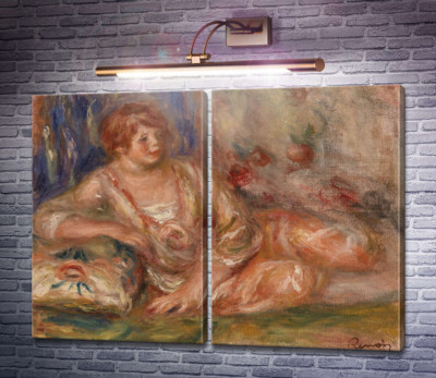 Лежащая Андре в розовом