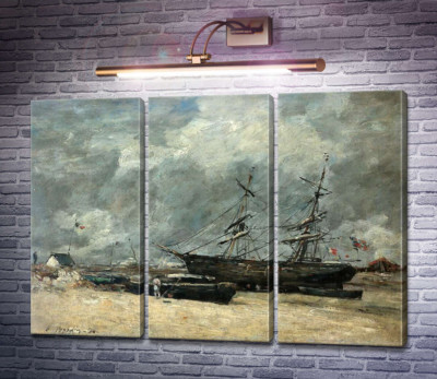 Рыбачьи лодки на морском берегу (Трувиль. Отлив.)
