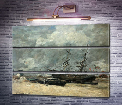 Рыбачьи лодки на морском берегу (Трувиль. Отлив.)