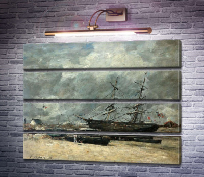 Рыбачьи лодки на морском берегу (Трувиль. Отлив.)