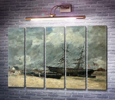 Рибачі човна на морському березі (Трувіль. Відплив.)