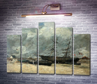 Рыбачьи лодки на морском берегу (Трувиль. Отлив.)