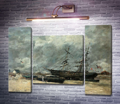 Рыбачьи лодки на морском берегу (Трувиль. Отлив.)