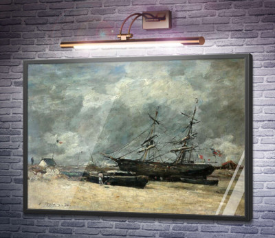 Рыбачьи лодки на морском берегу (Трувиль. Отлив.)