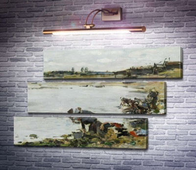 Прачки на берегу реки Тук
