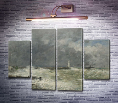 Пристань в Гаврі в штормову погоду